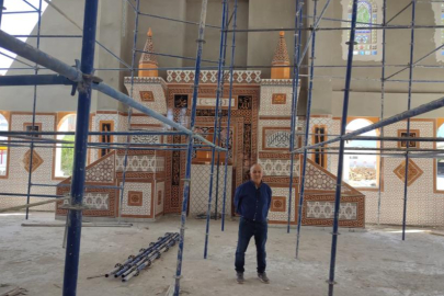 Osmanlı mimarisinin izlerini taşıyan caminin yüzde 80'ni tamamlandı