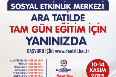 Denizli Büyükşehir ara tatilde öğrencilerin yanında