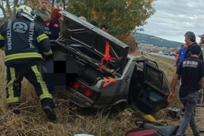 Hurdaya dönen araçtan yaralı kurtuldu
