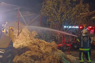 Samanlık yangını korkuya neden oldu