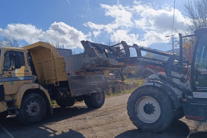 Kalınkoz’da yol çalışmaları sürüyor