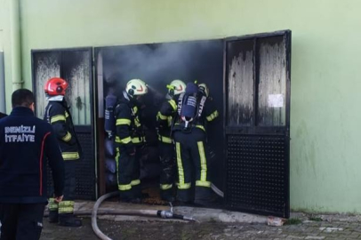 Serinhisar’da iş yerinde yangın